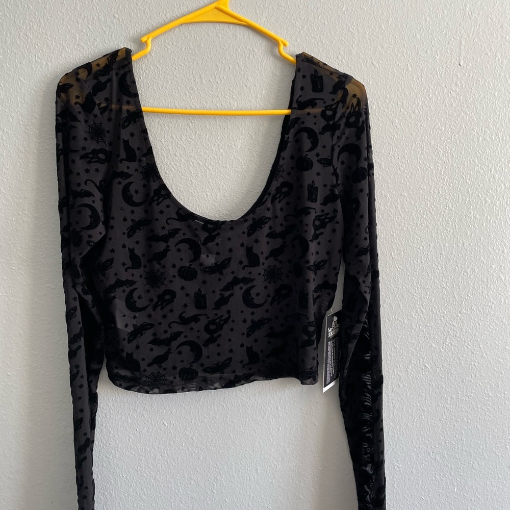 Collectif Magically Spooky Mesh Crop Top